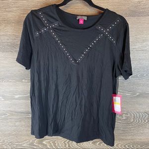Vince Camuto black tee NWT